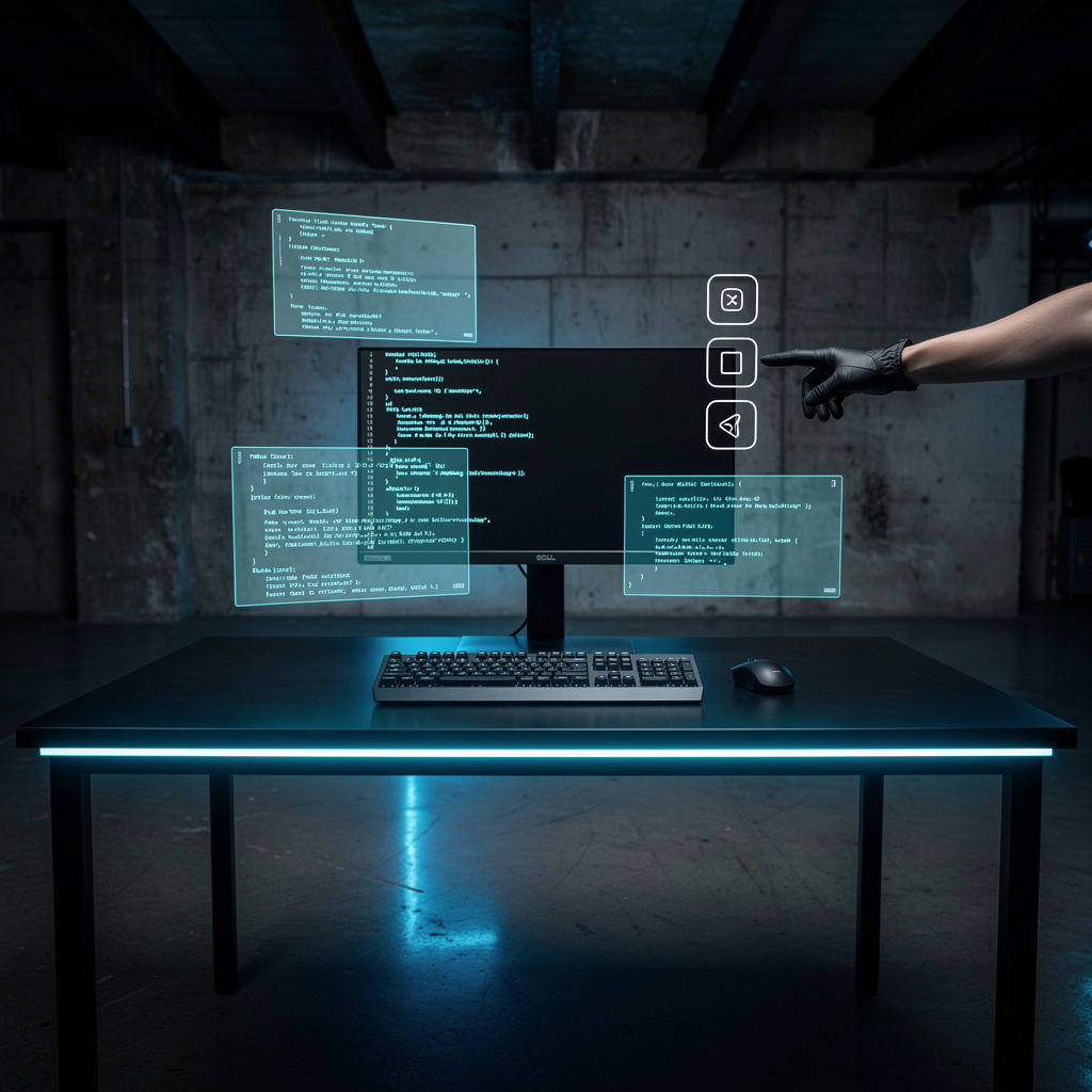Minimalist digital workspace with clean interface and no distractions