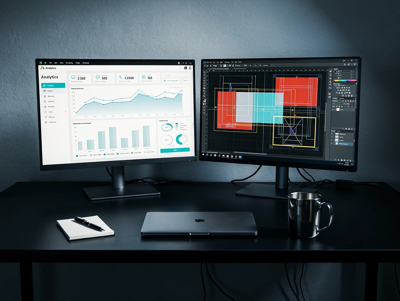 Clean workspace showing development tools and project management interface
